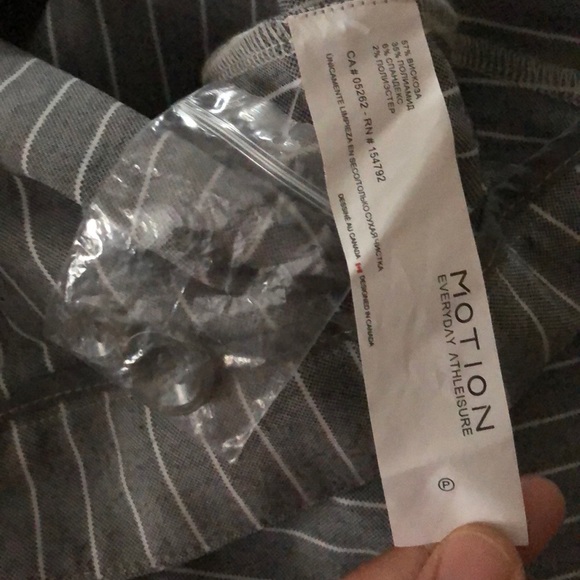 Motion Stretchy Grey Pinstripe Trousers - Picture 6 of 7